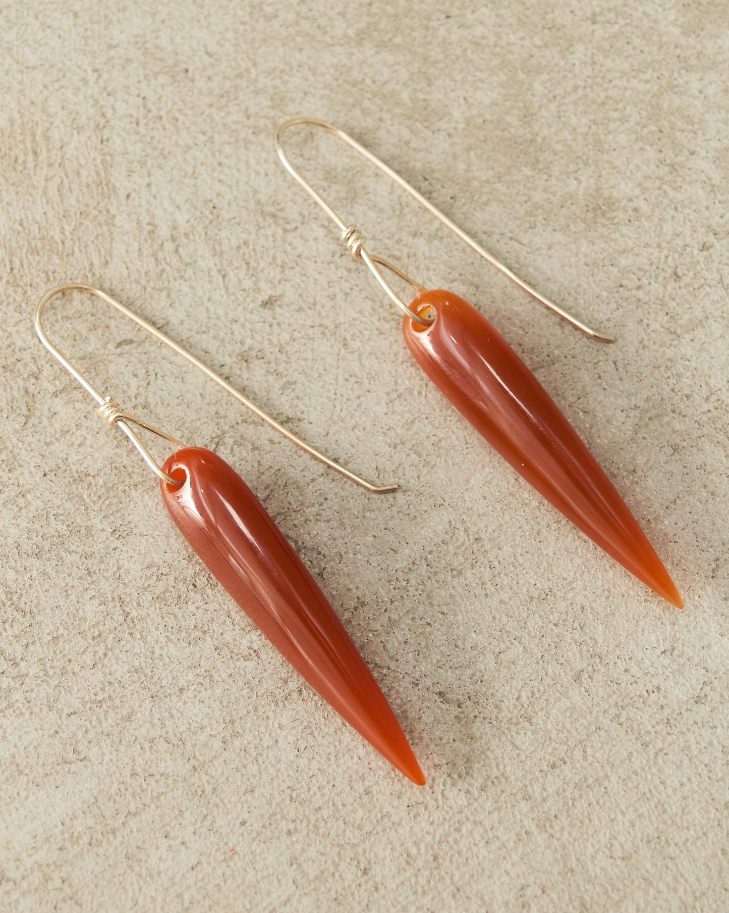 Carnelian Spear Earrings