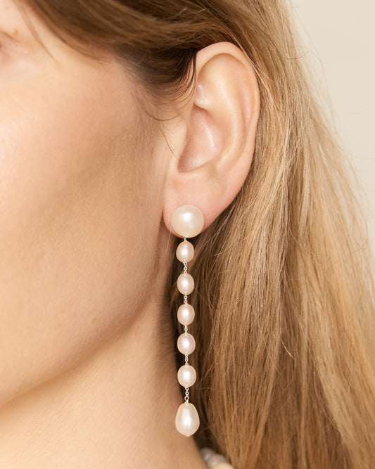 Medium Pearl Passante Earrings