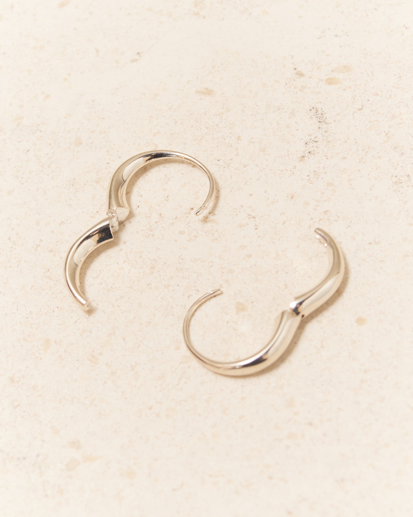 Sterling Silver Large Hellenic Hoops