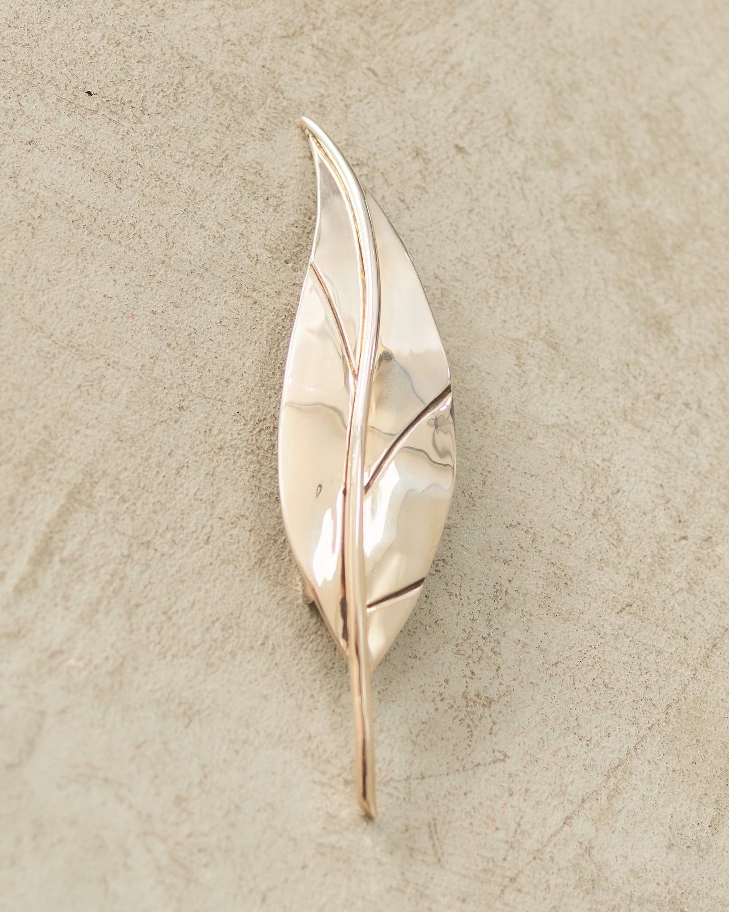 Sterling Silver Leaf Barrette