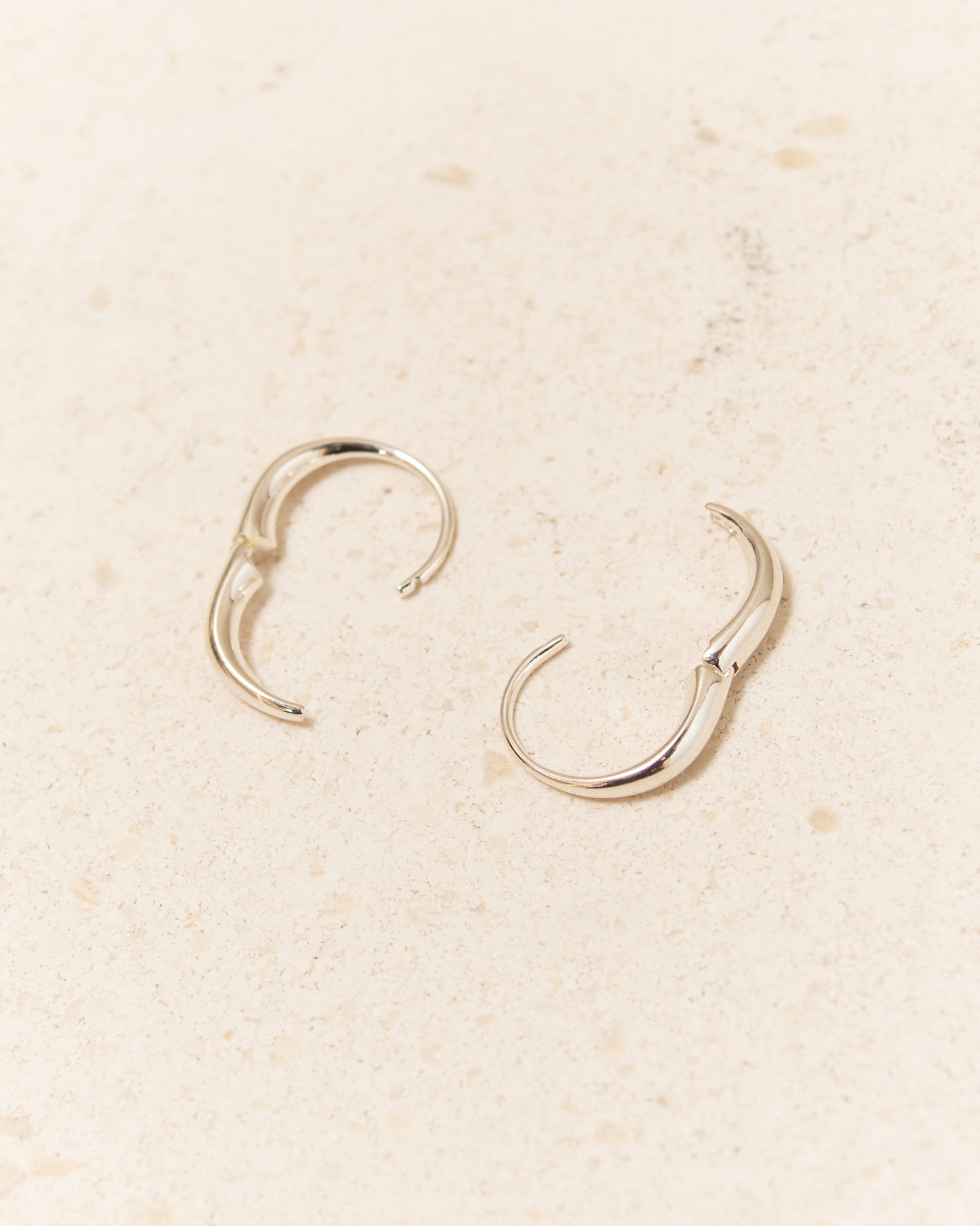 Sterling Silver Medium Hellenic Hoops