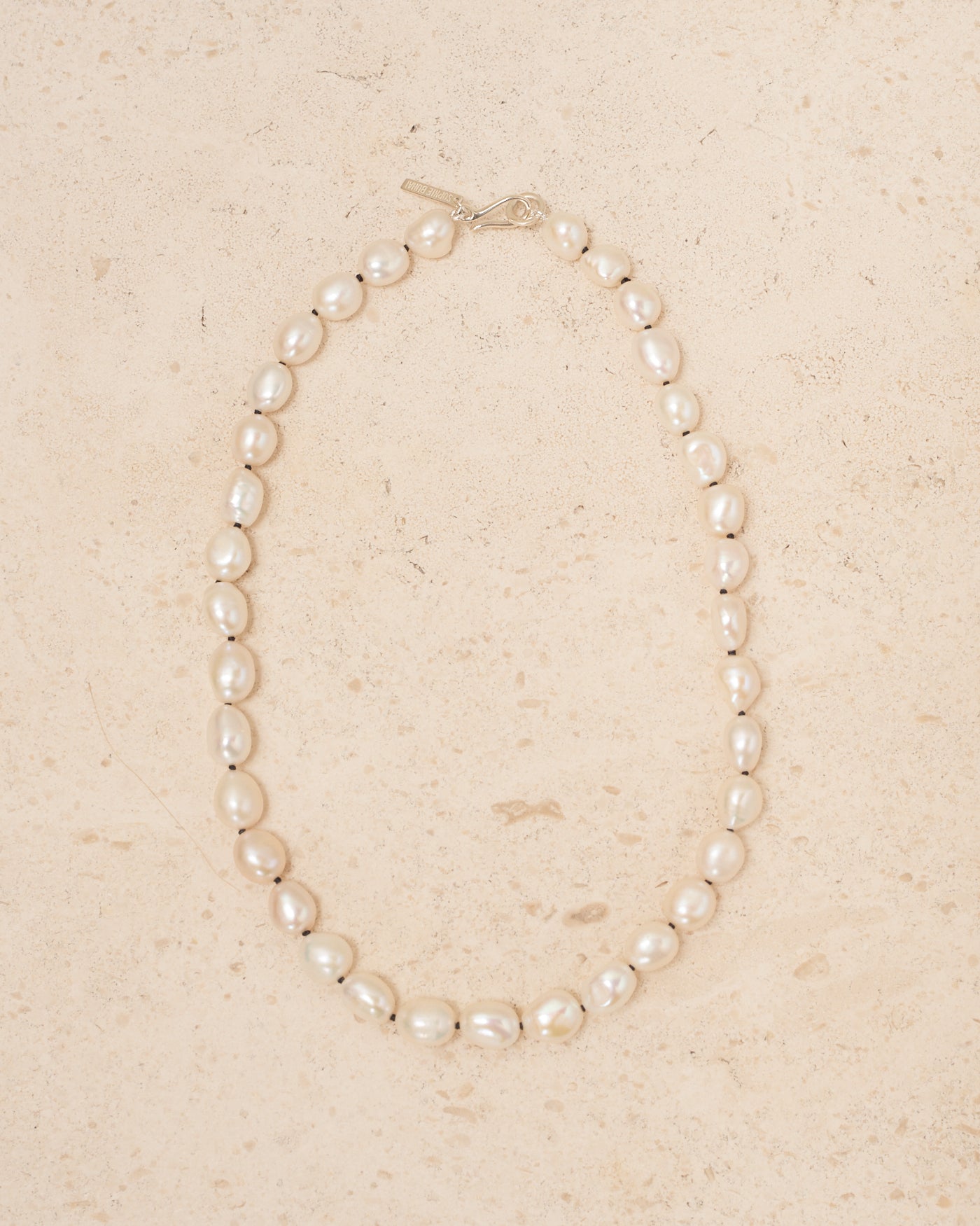 Sterling Silver Simple Baroque Pearl Collar