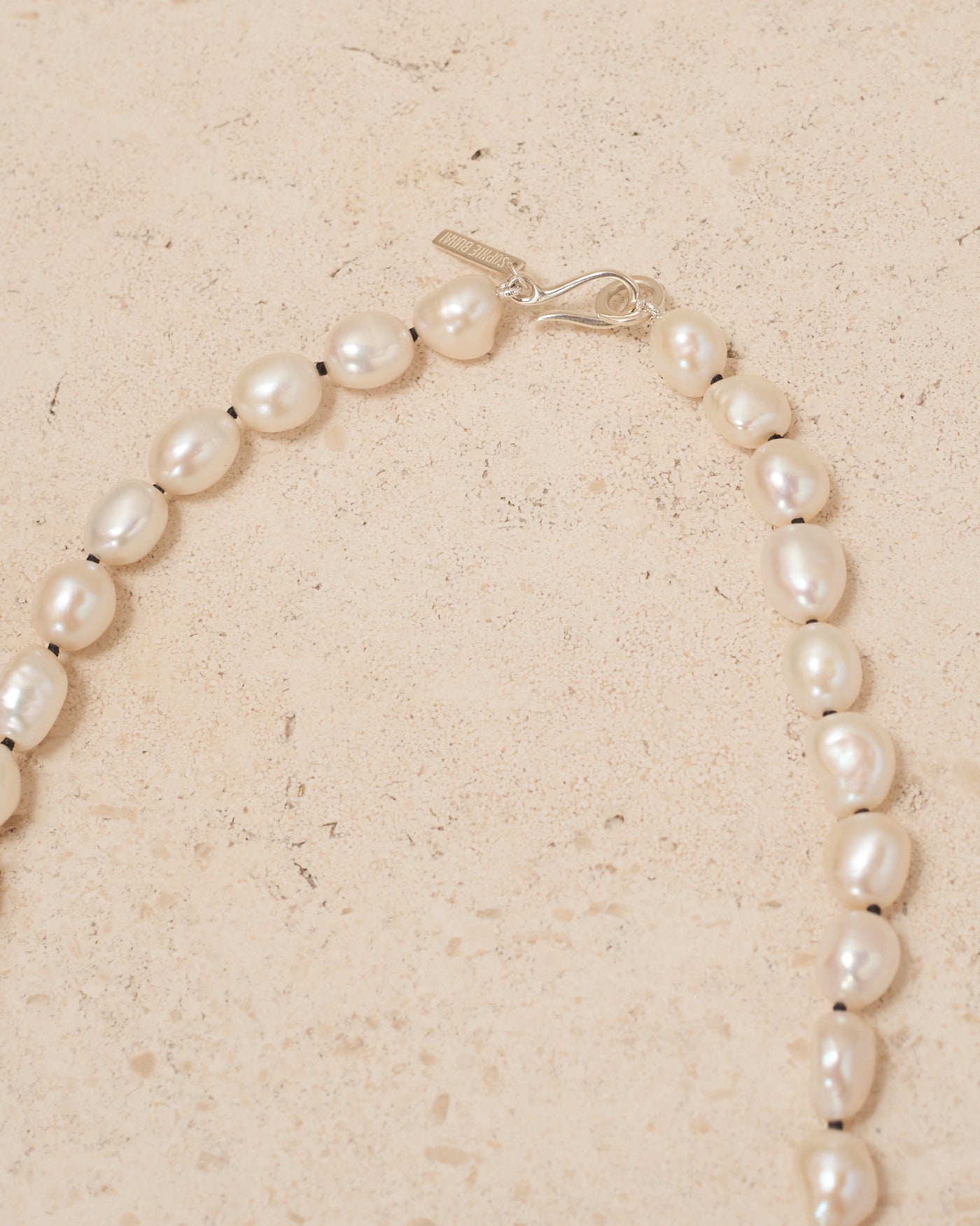 Sterling Silver Simple Baroque Pearl Collar