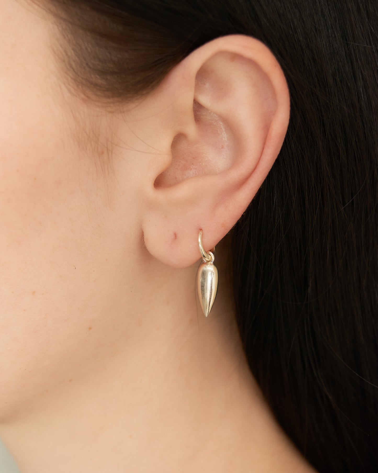 Sterling Silver Spear Hoops