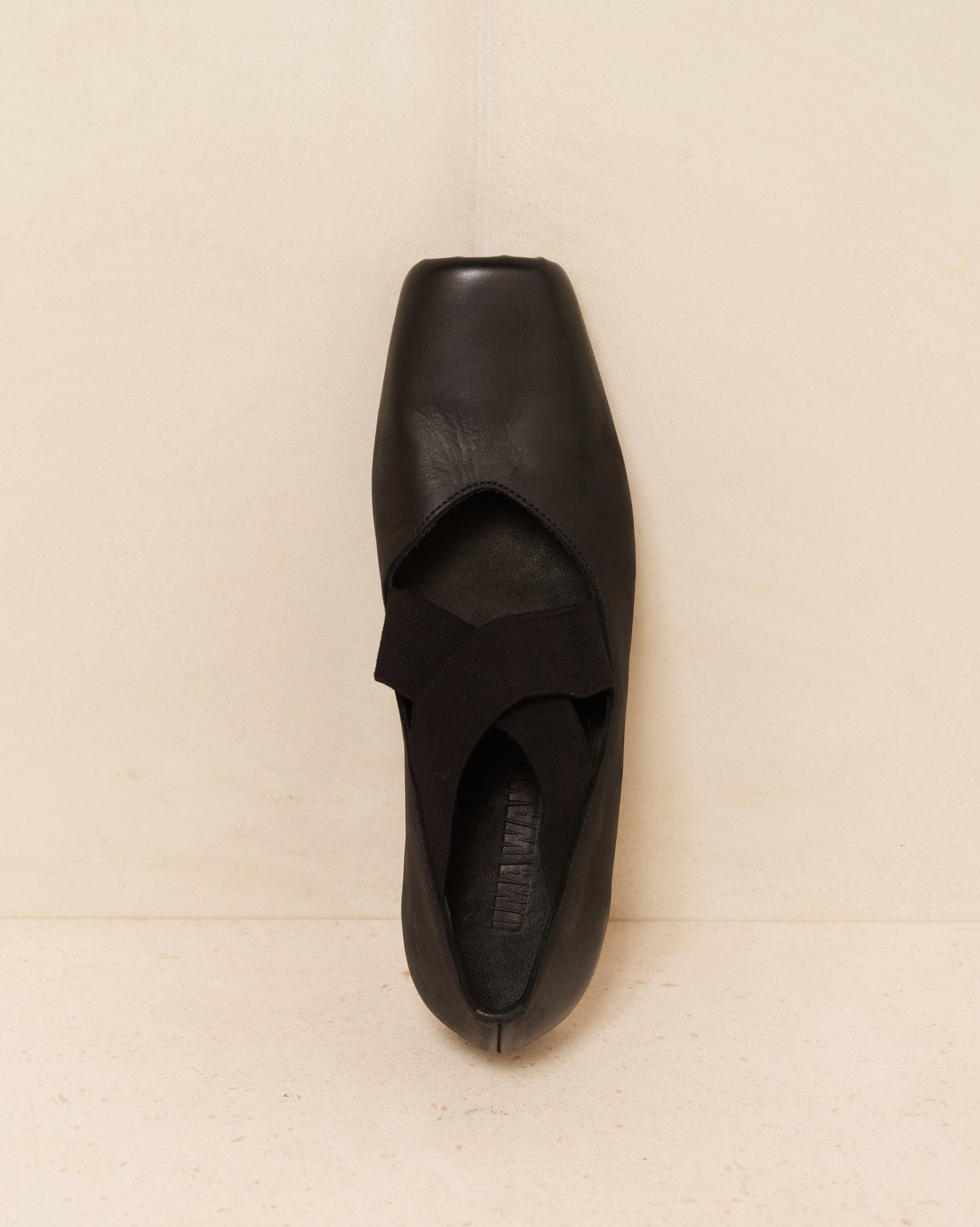 Black Leather Ballet Shoes