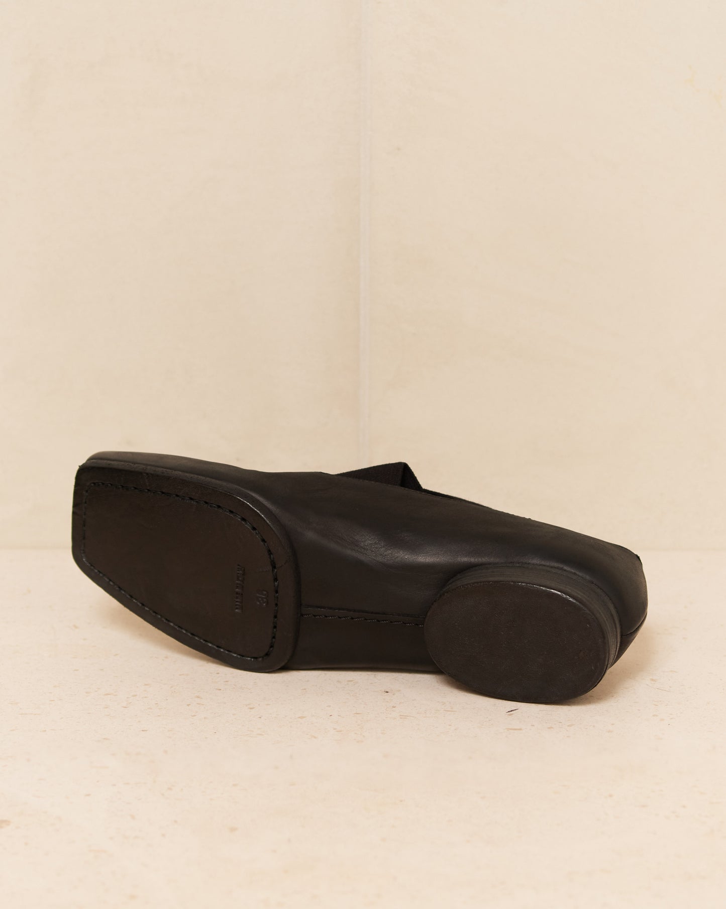 Black Leather Ballet Shoes