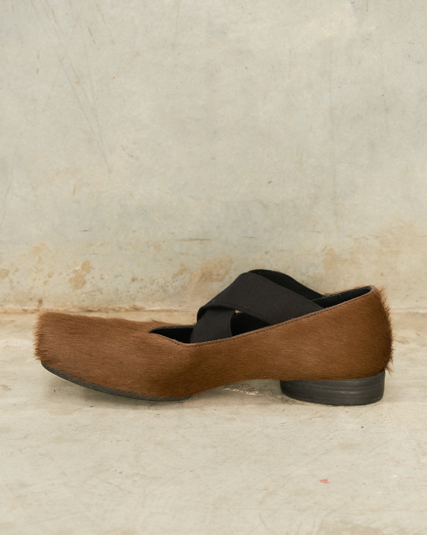 Brown Horse Hair Ballet Shoes