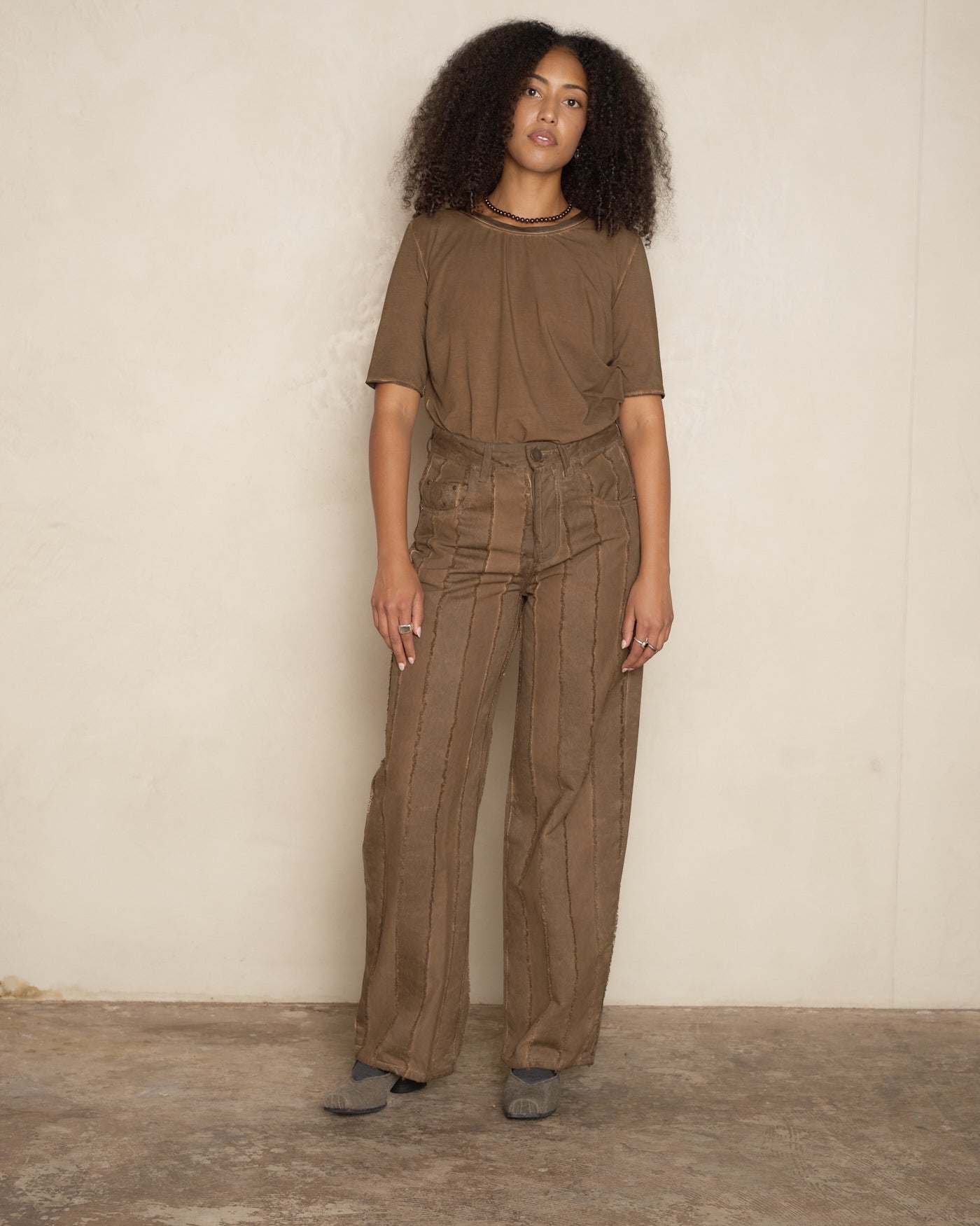 Brown Stripe Phyllis Trousers