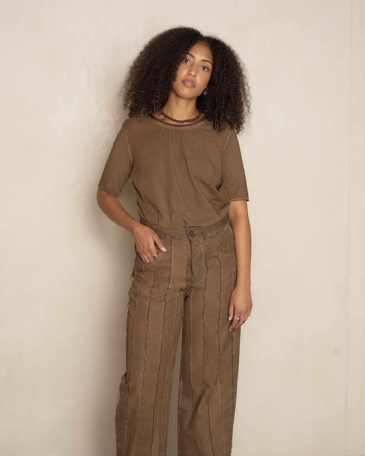 Brown Stripe Phyllis Trousers