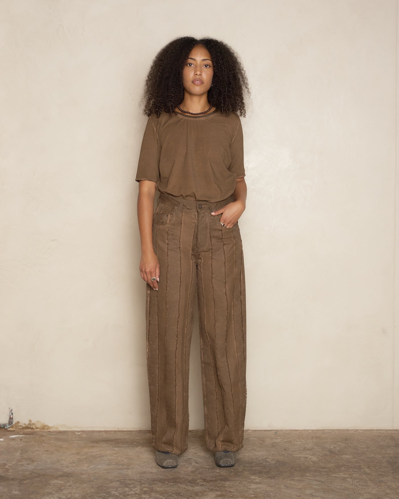 Brown Stripe Phyllis Trousers