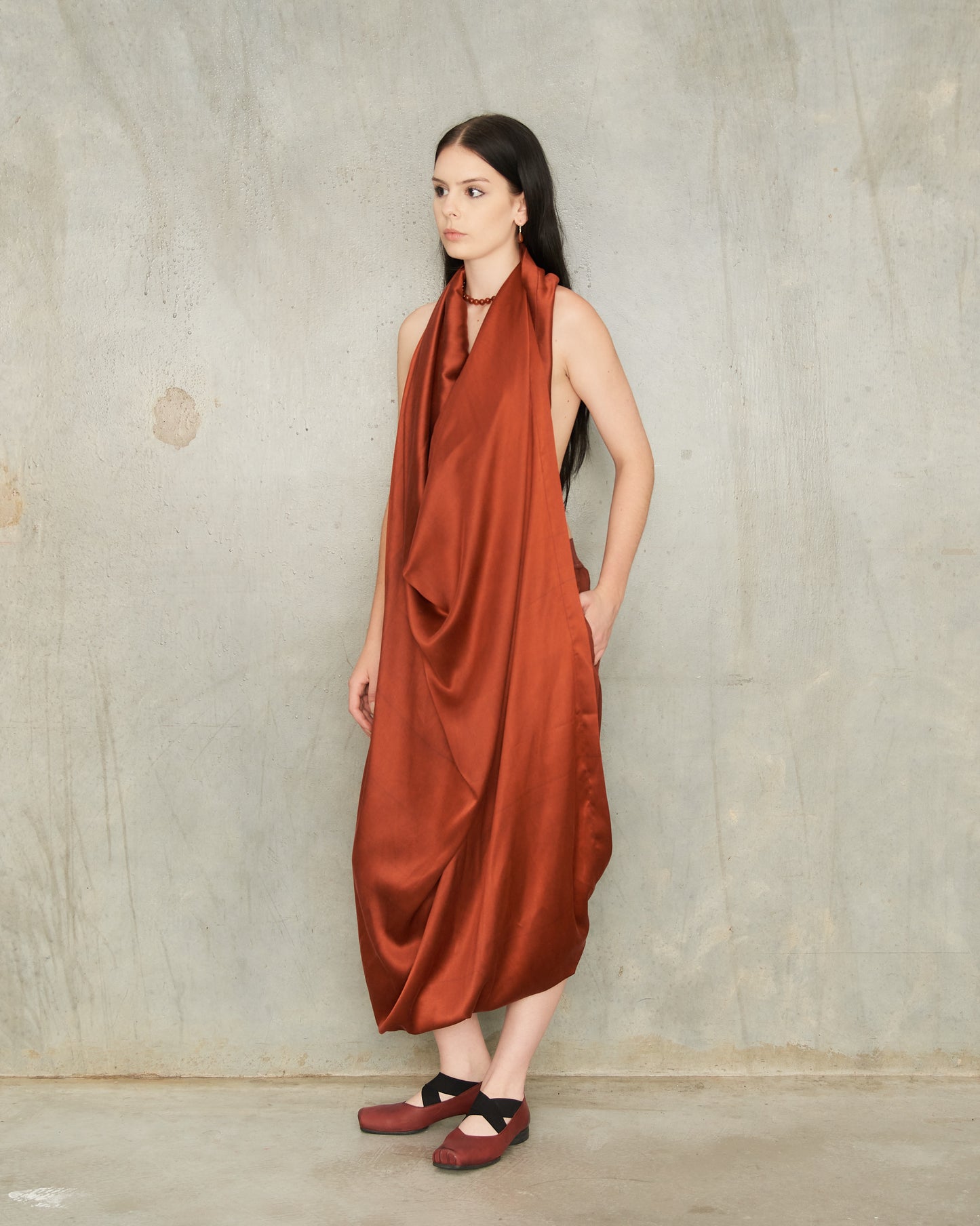 Dark Red Amone Dress