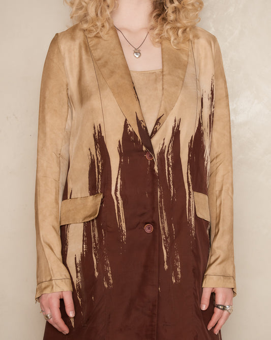 Red Dip-Dyed Tan Katia Jacket