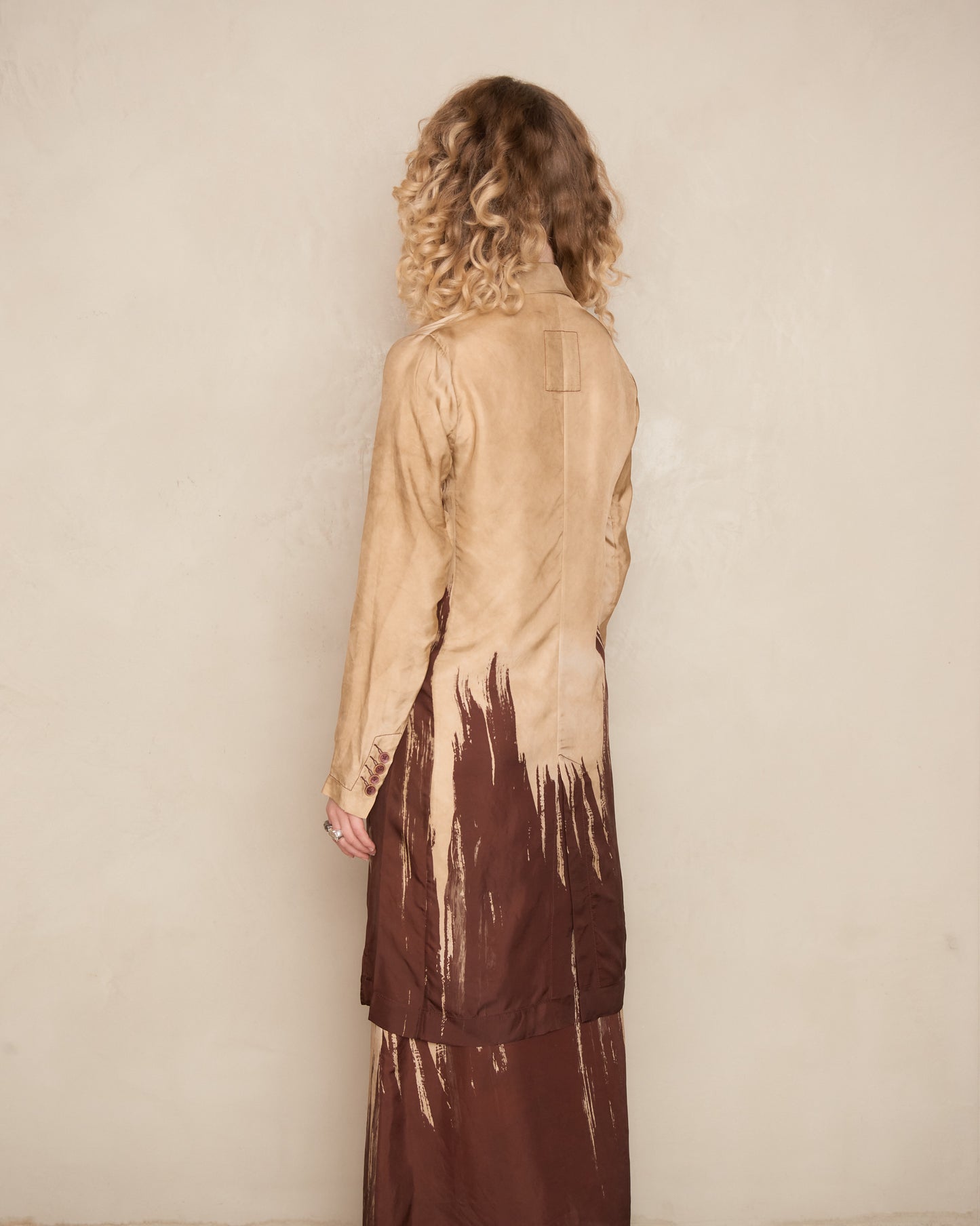 Red Dip-Dyed Tan Katia Jacket