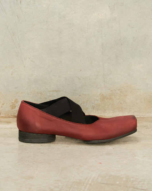 Red Leather Ballet Shoes