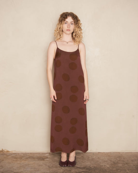 Rose Brown Spot Anaya Dress