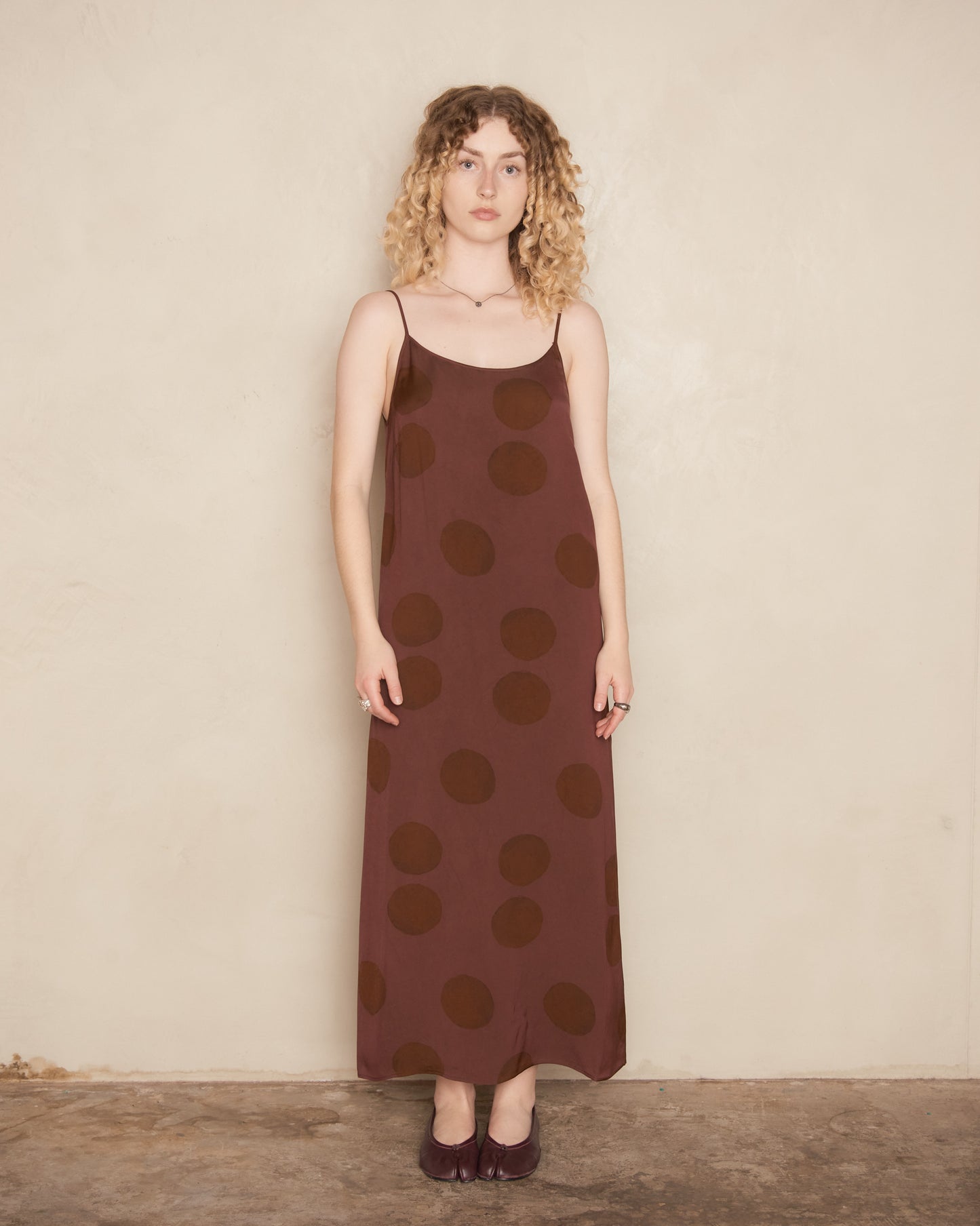 Rose Brown Spot Anaya Dress