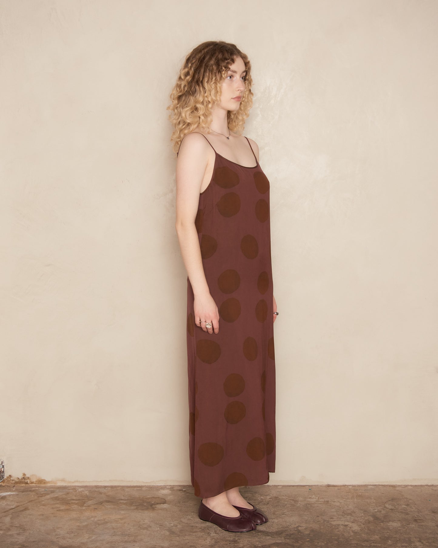 Rose Brown Spot Anaya Dress