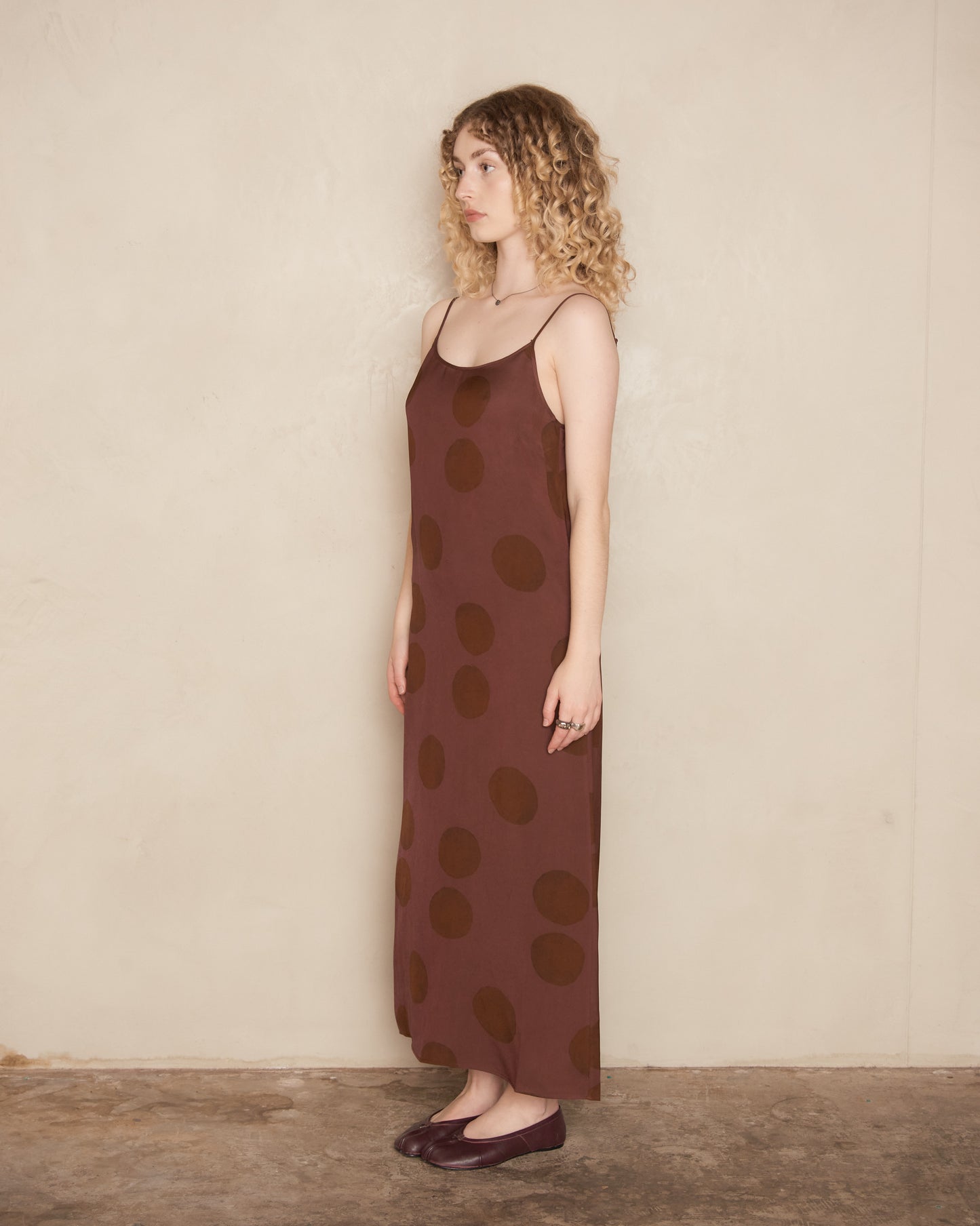 Rose Brown Spot Anaya Dress