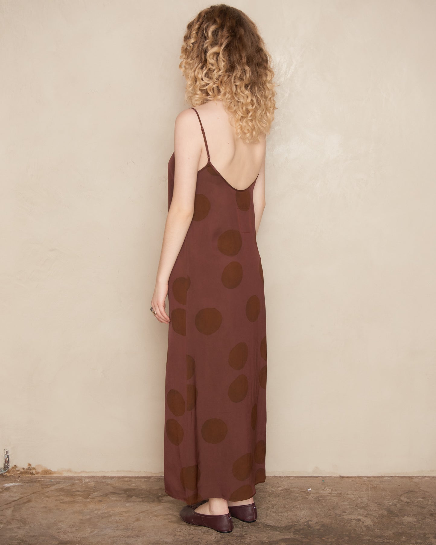 Rose Brown Spot Anaya Dress