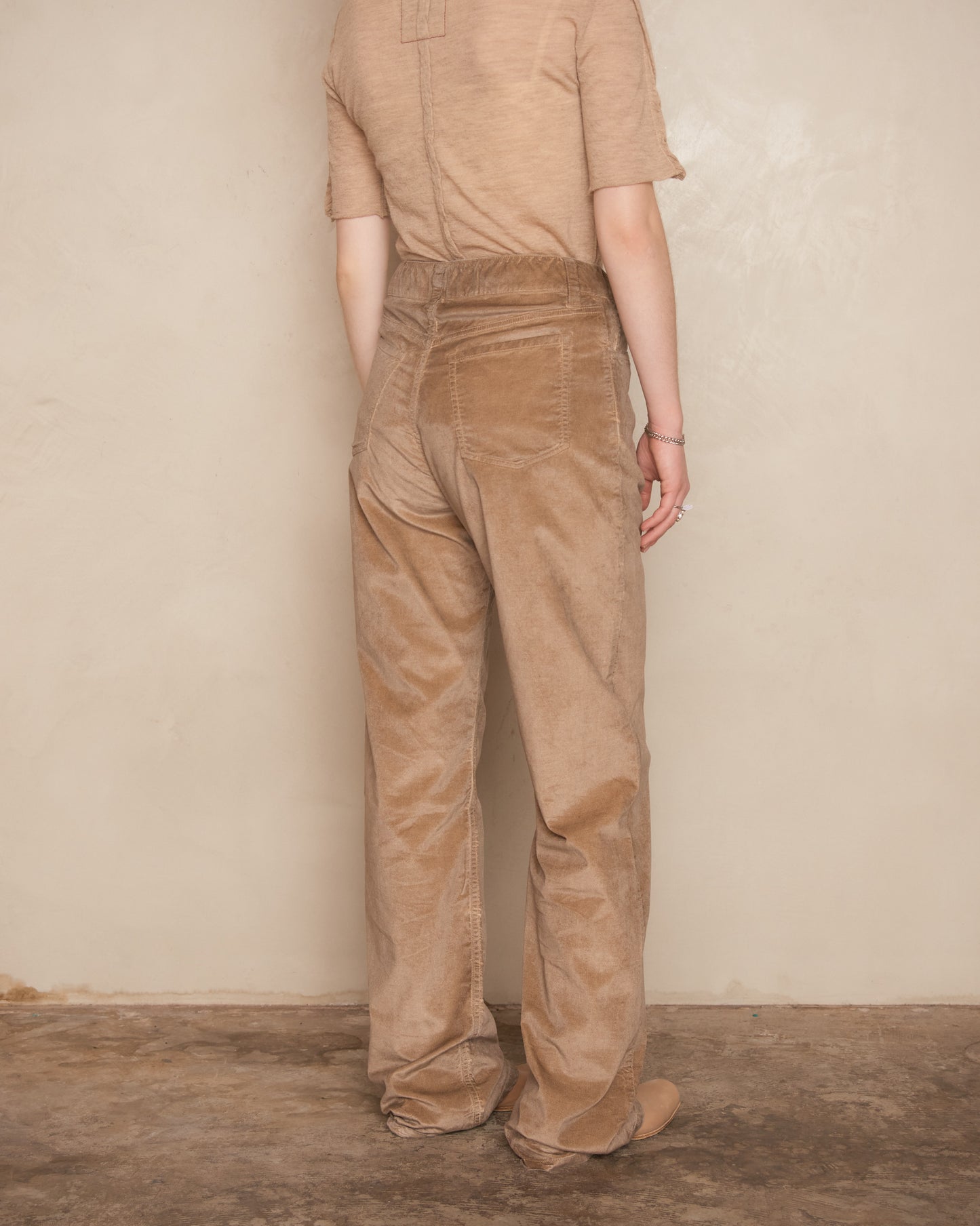 Tan Velvet Tree Pants