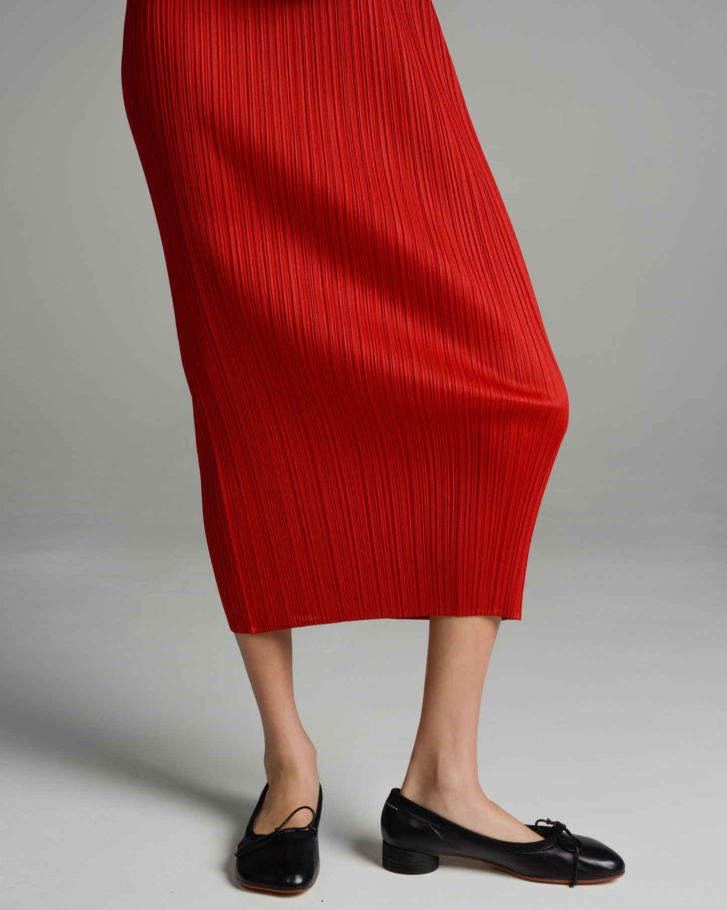 Basic Red Pleated Tank Dress