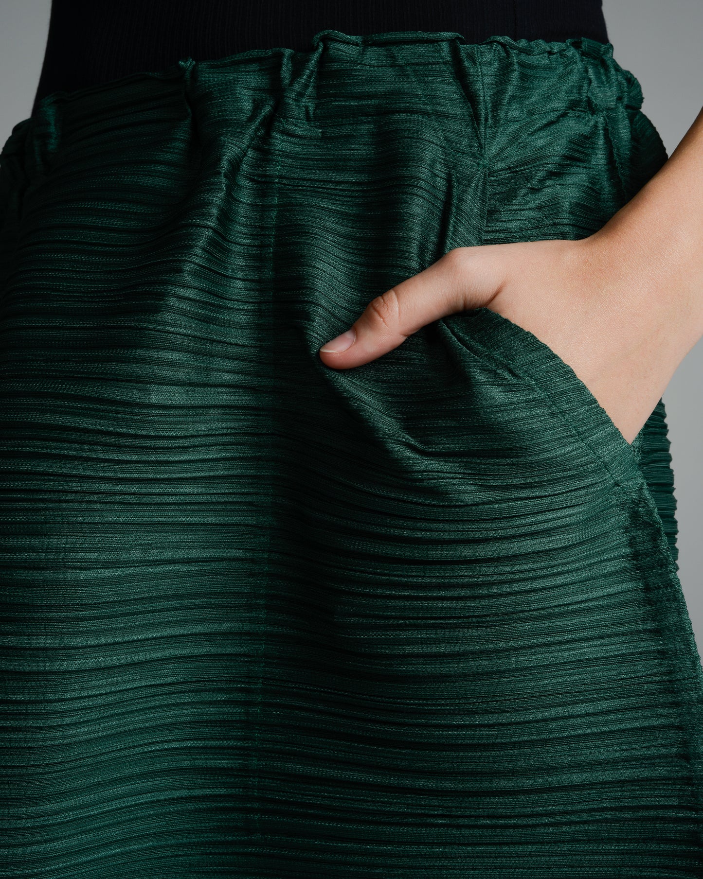 Dark Green Bounce Pleat Skirt