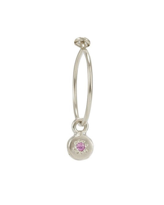 Gem Charm Sleeper Pink Sapphire