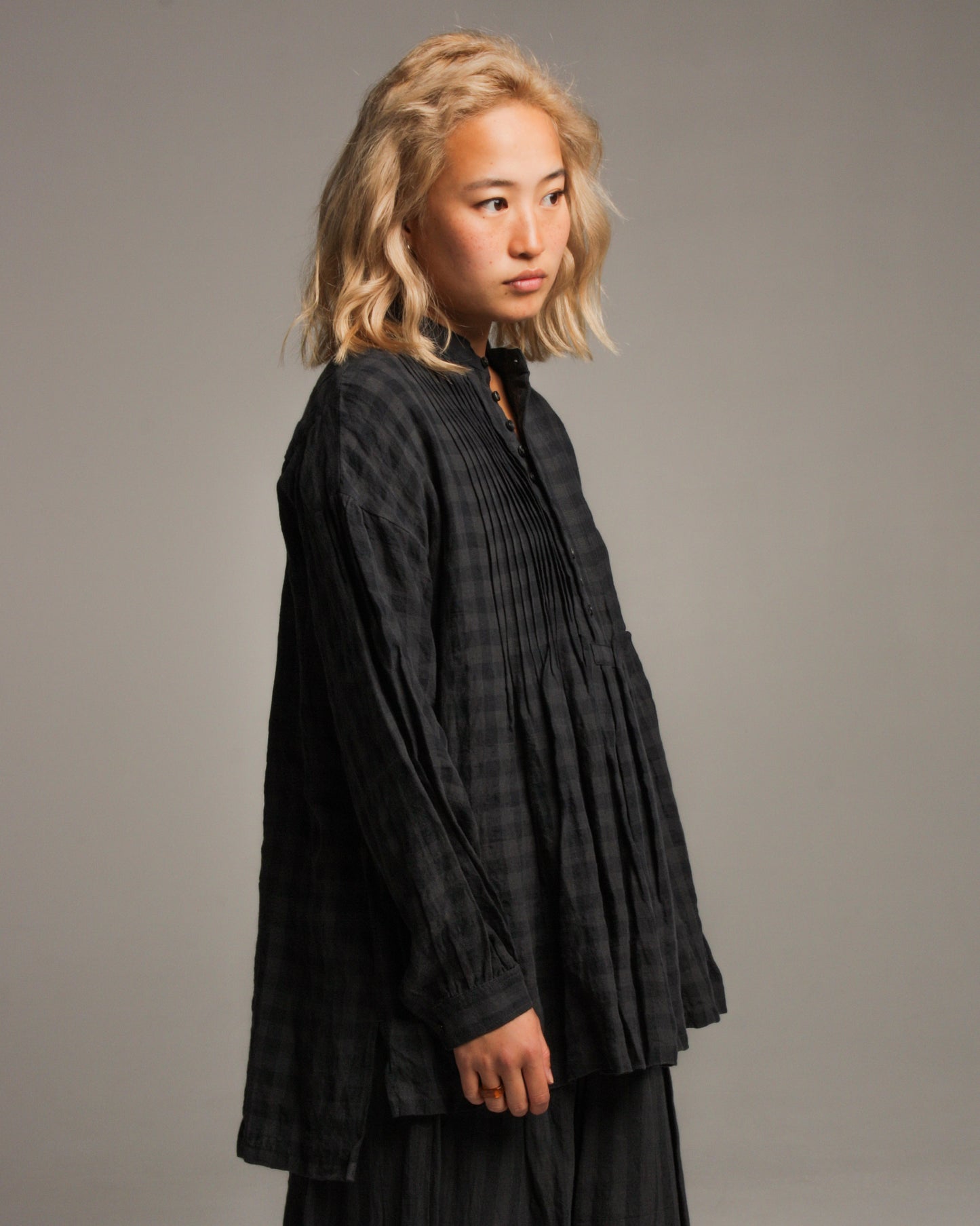 Azumadaki Gingham Linen Shirt