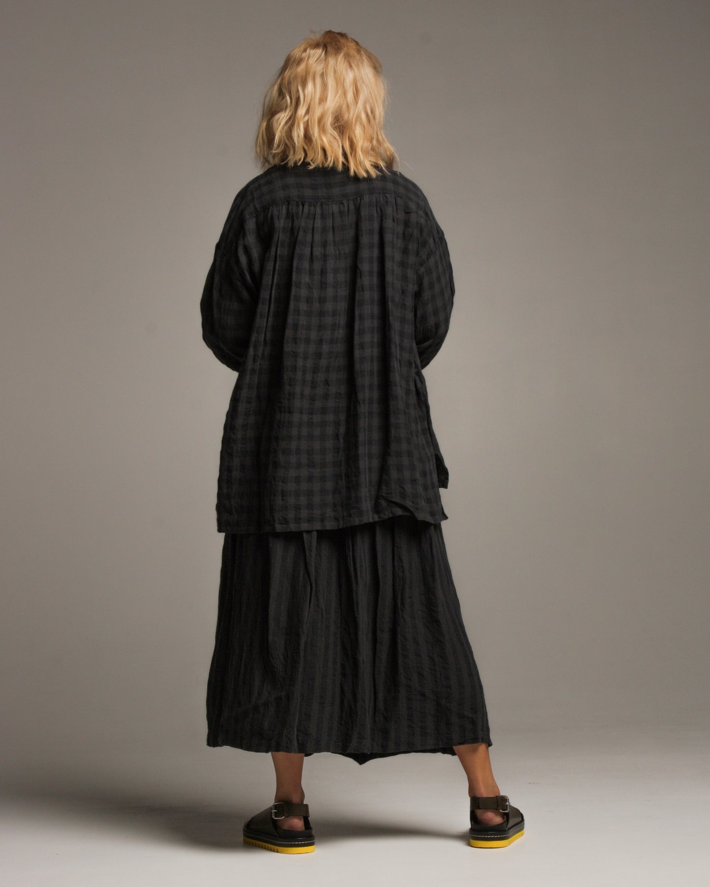 Azumadaki Stripe Linen Skirt