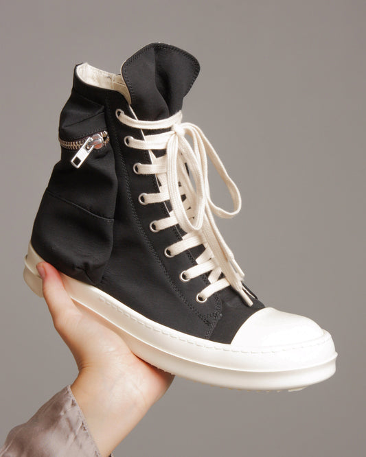 Black High Top Cargo Sneakers