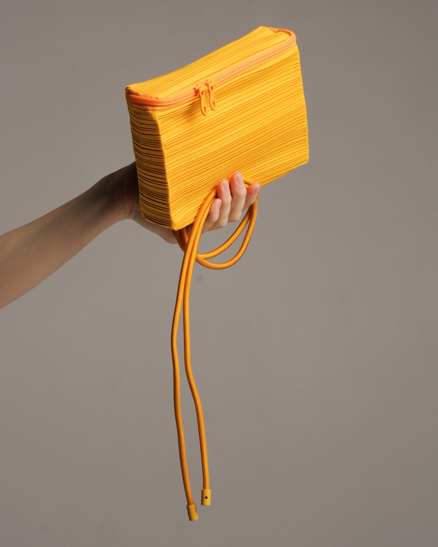 Yellow Box Pleats Bag