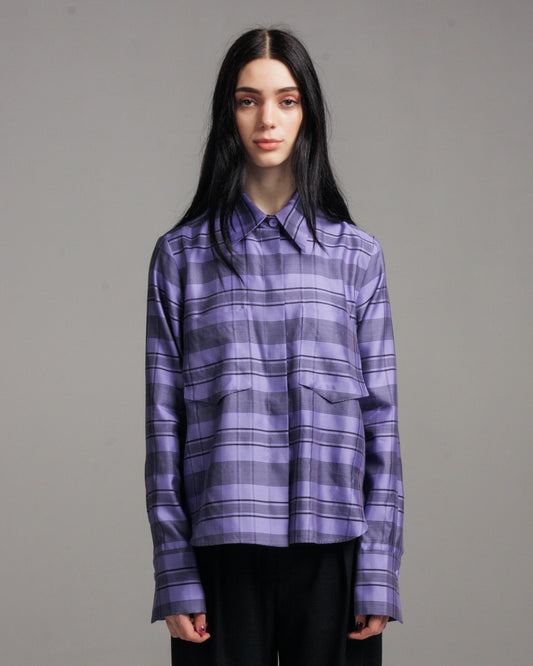 Tosa Purple Check Shirt