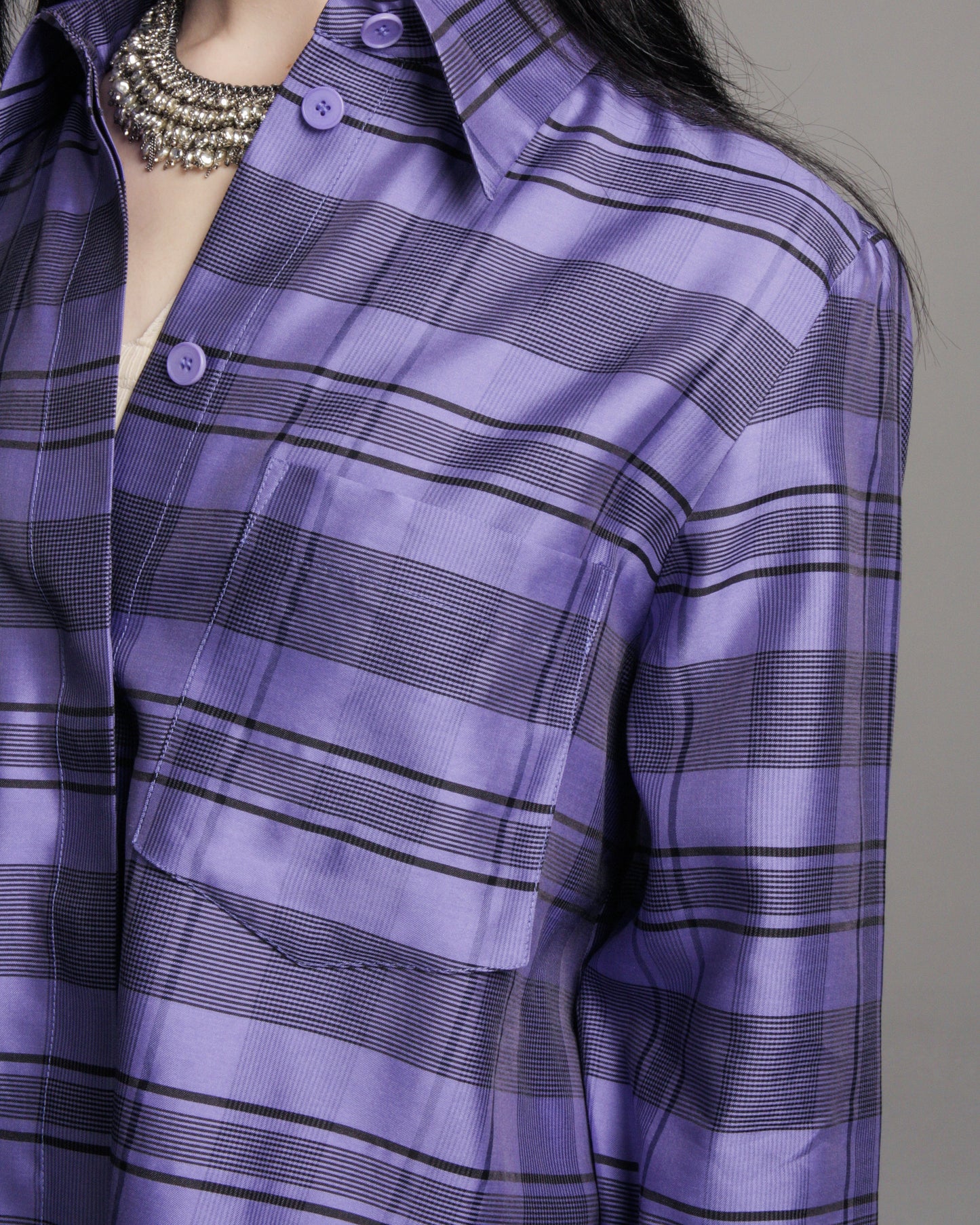 Tosa Purple Check Shirt