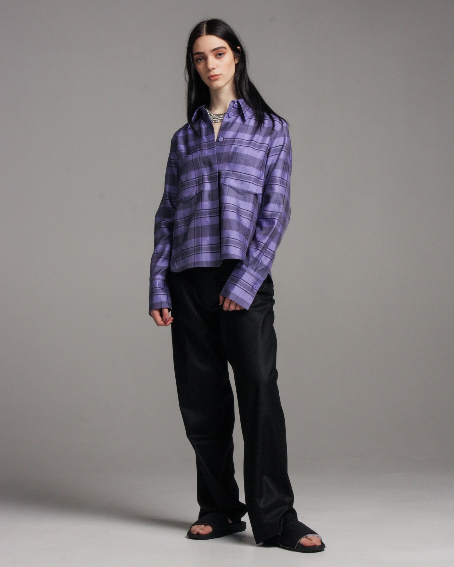 Tosa Purple Check Shirt