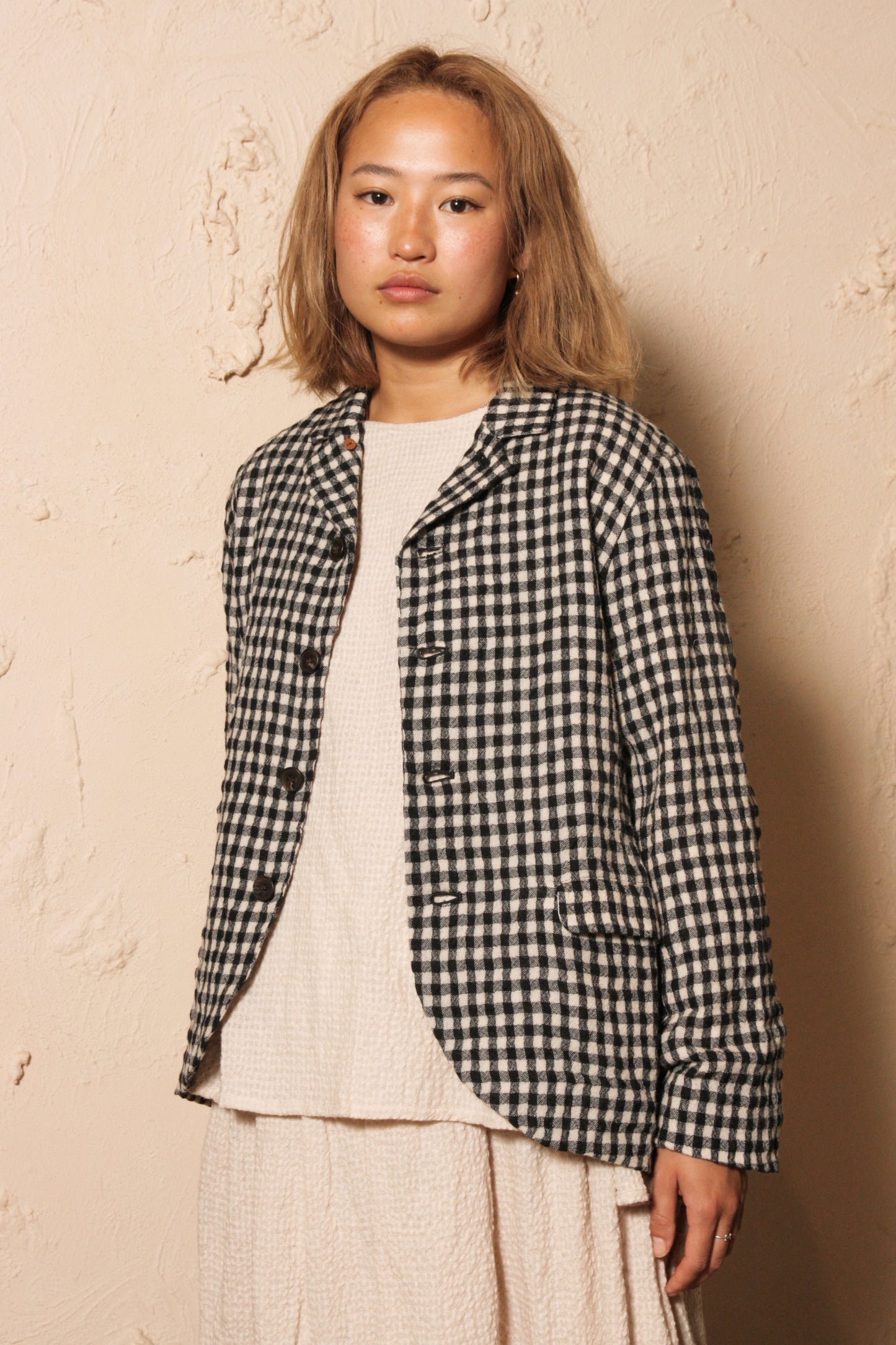 Gingham Jacket Natural