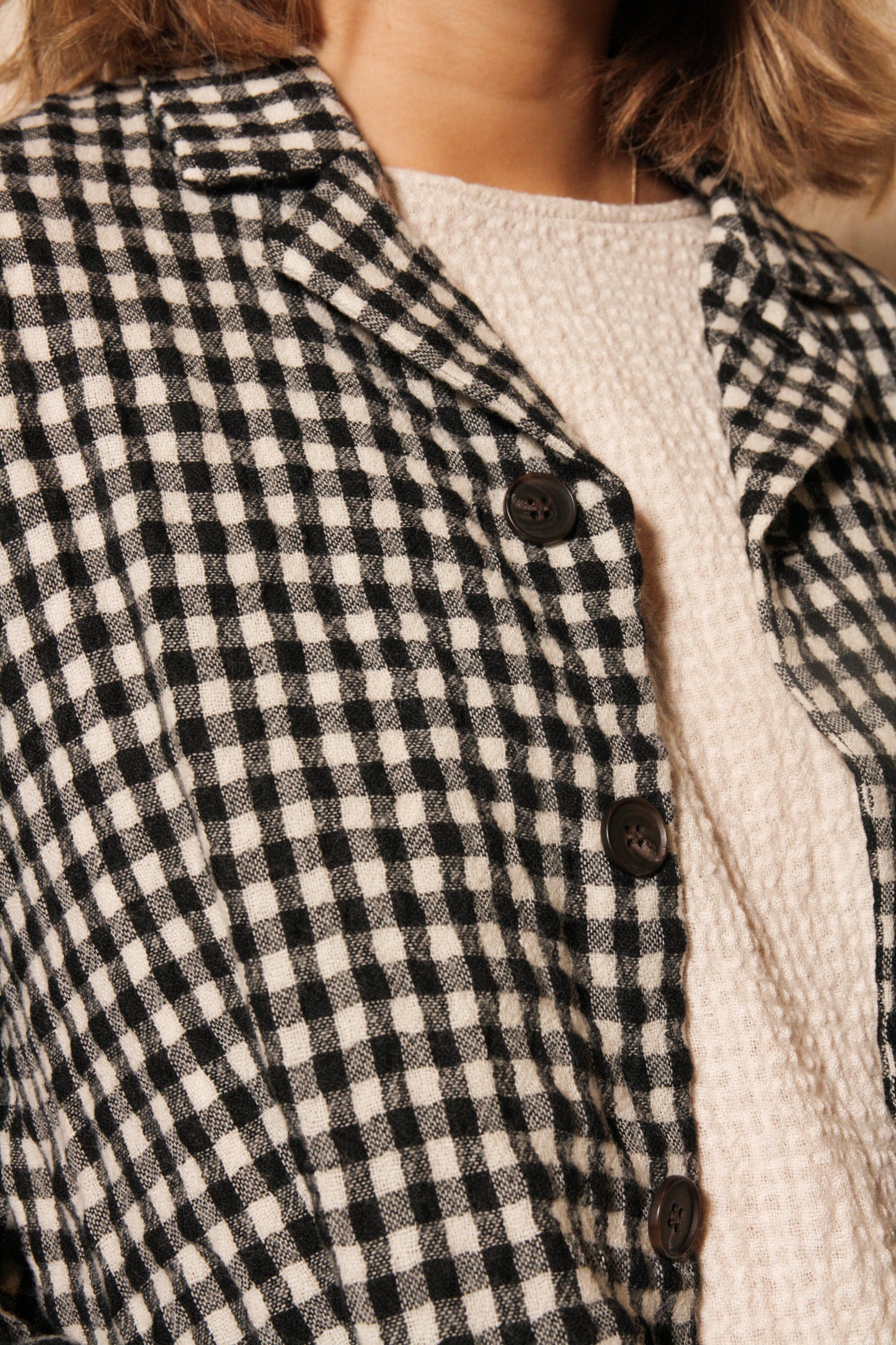 Gingham Jacket Natural