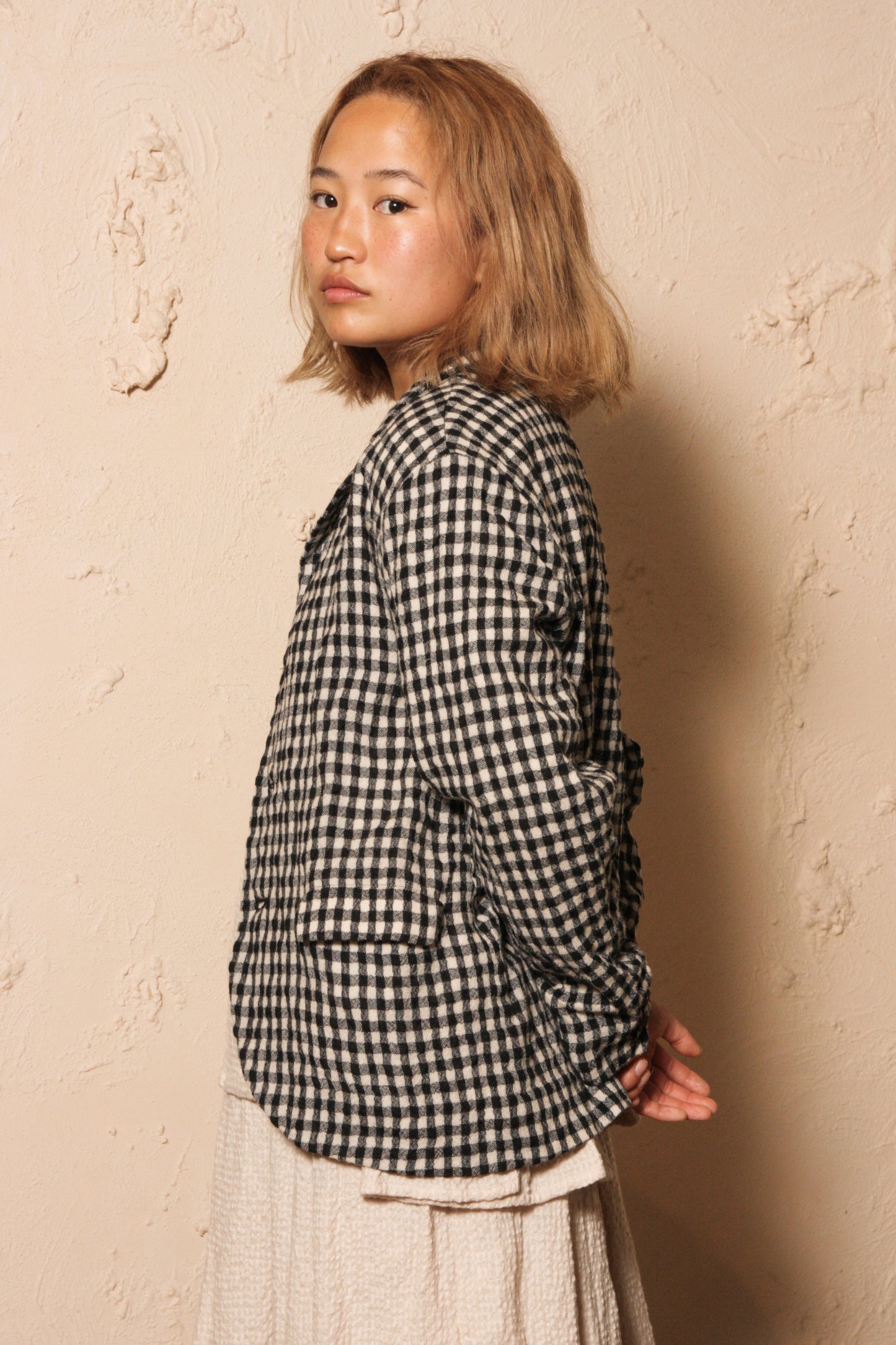 Gingham Jacket Natural