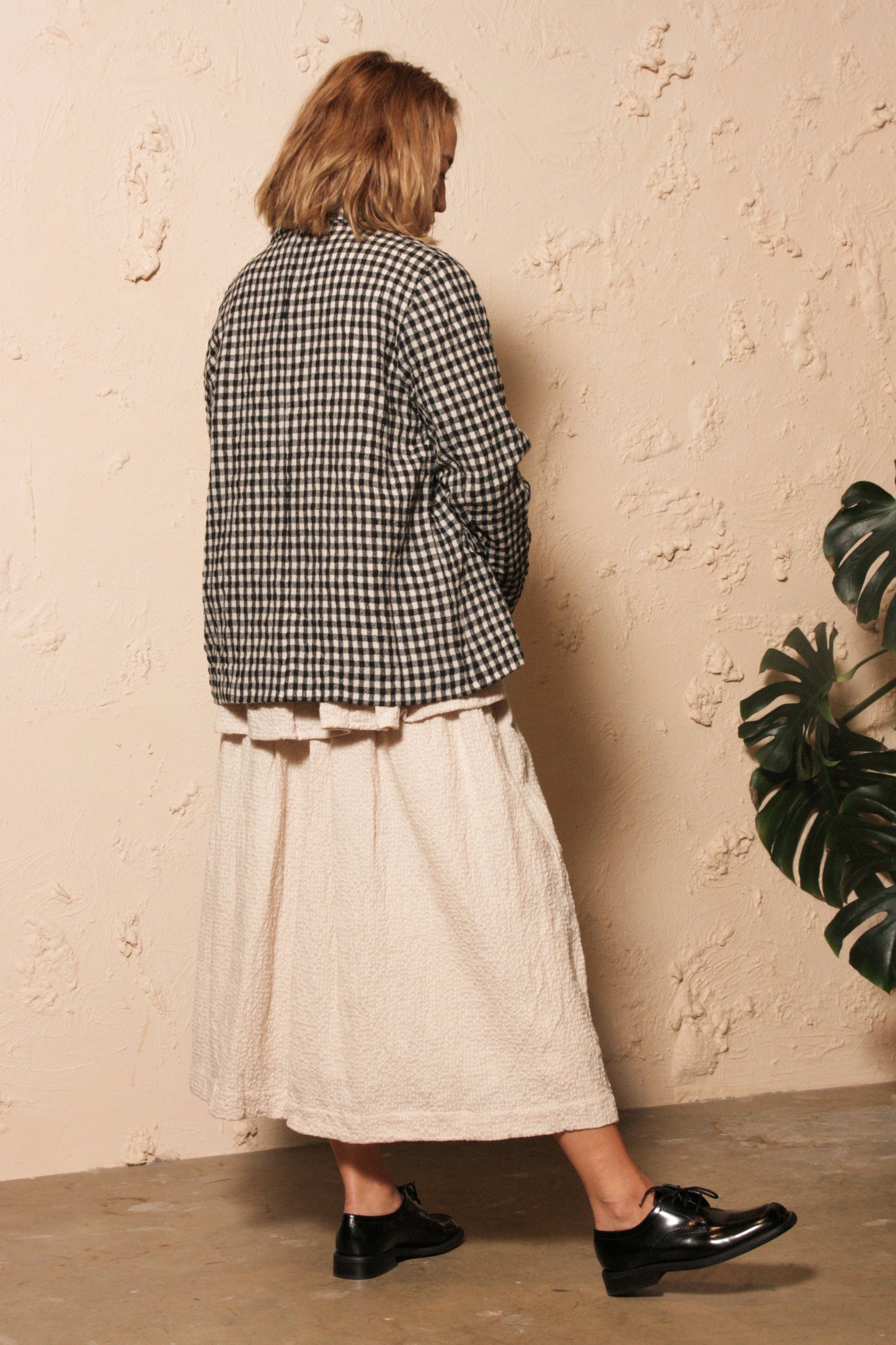 Gingham Jacket Natural