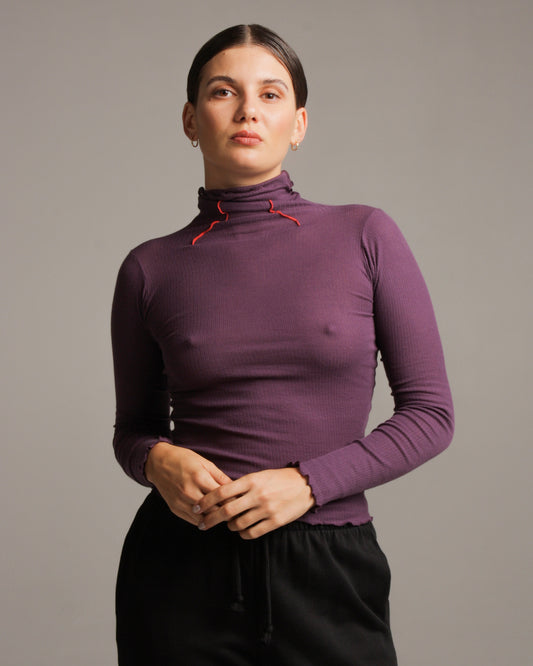 Oba Turtle Neck Cotton Rib