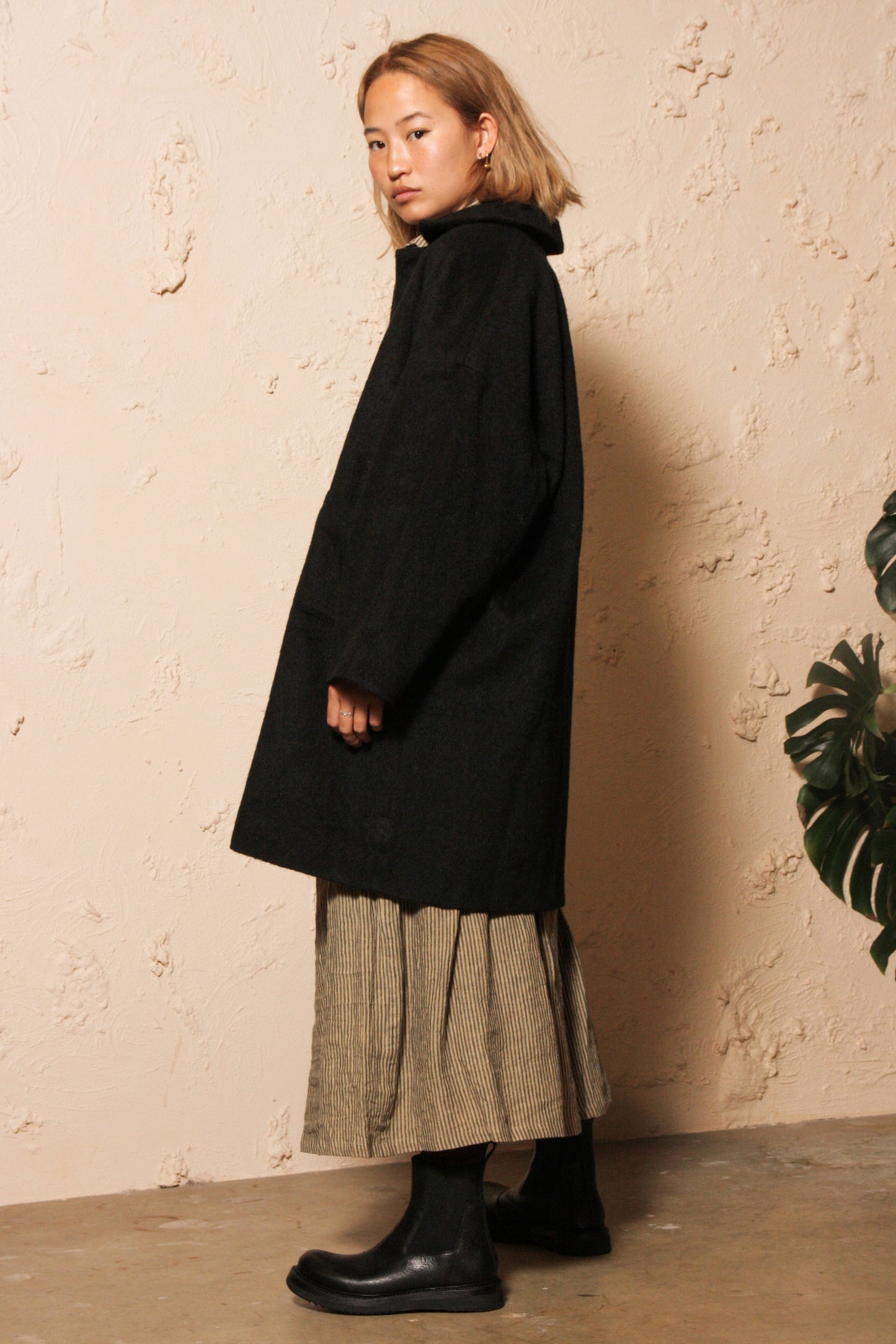 Alpaca Mosser Coat Black