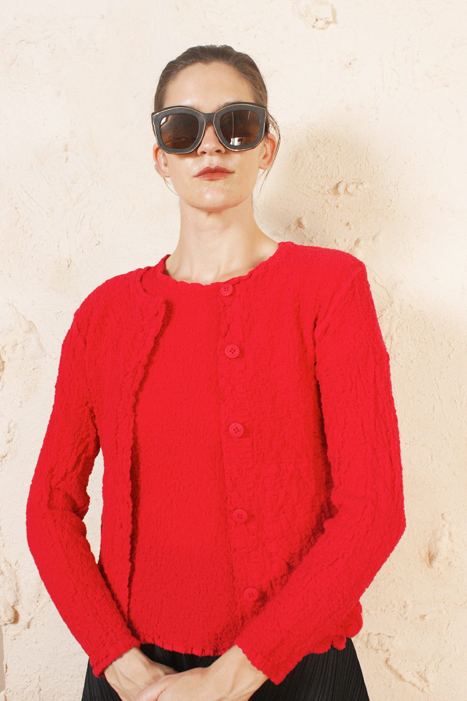 Cauliflower Cardigan Red