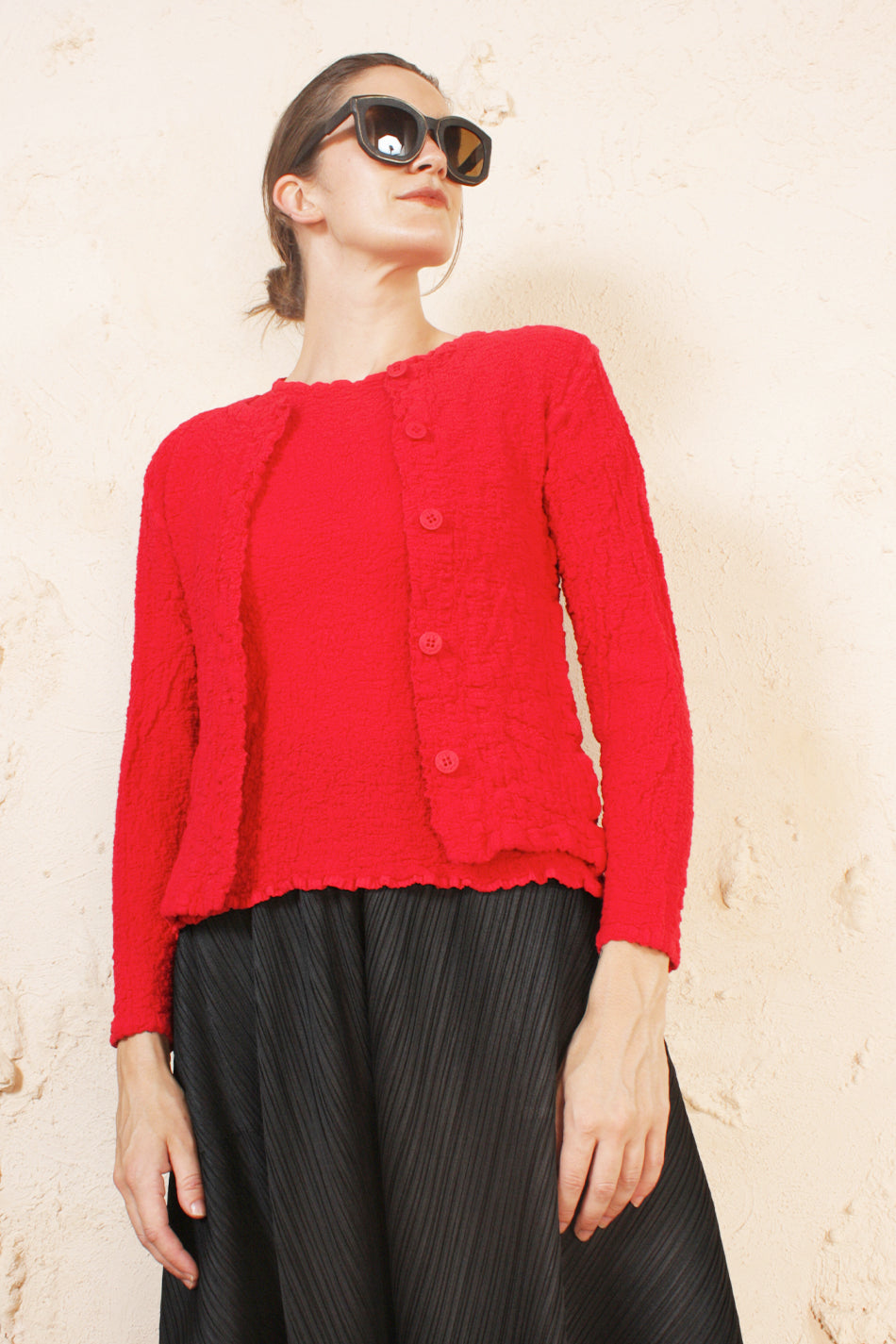 Cauliflower Cardigan Red