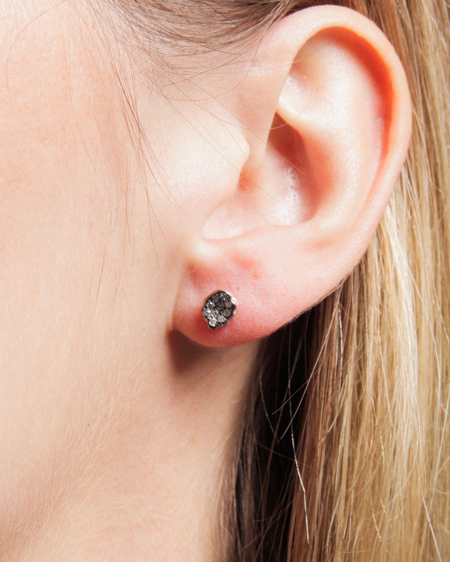 Bo Shiran Icy Grey Diamond Earrings