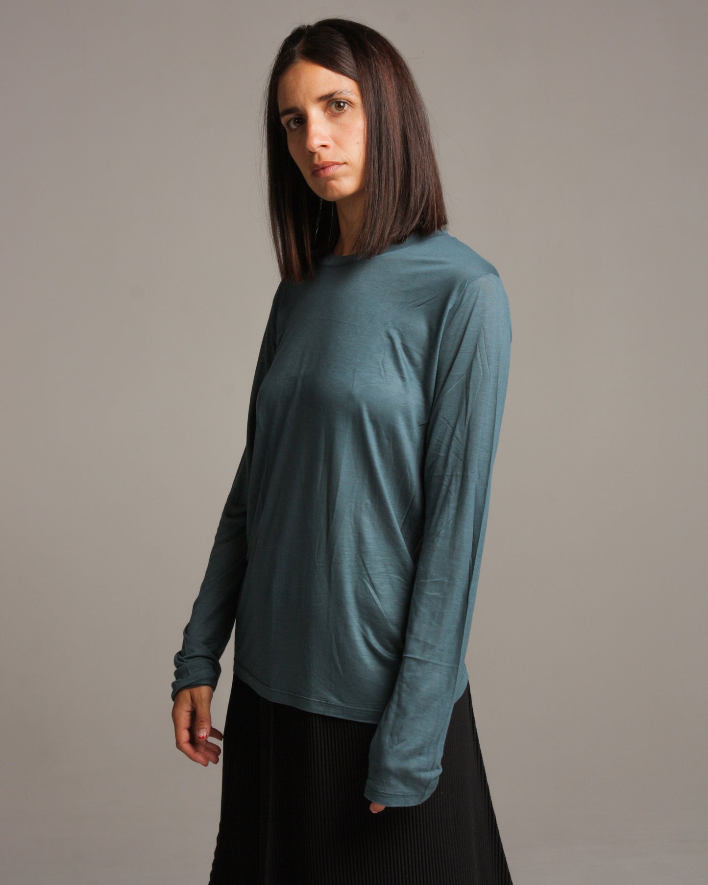 Billow Blue Long Sleeve Tee