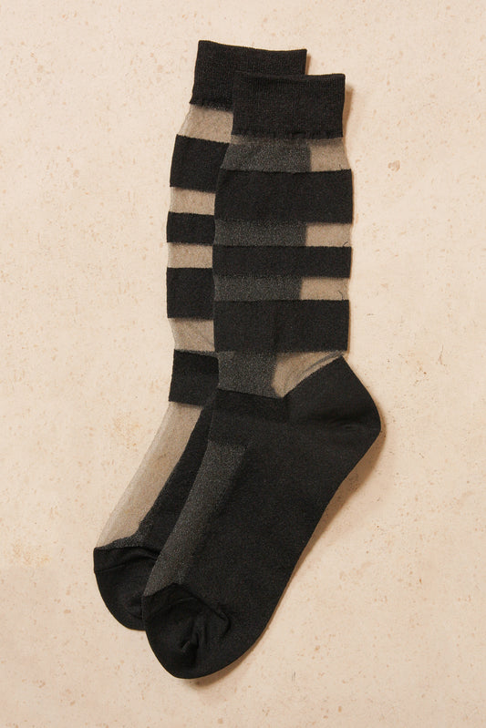 Washie Sheer Socks Black