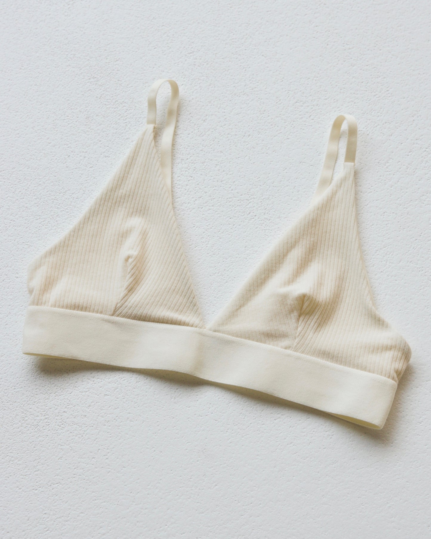 Triangle Bra Cotton Rib Off White