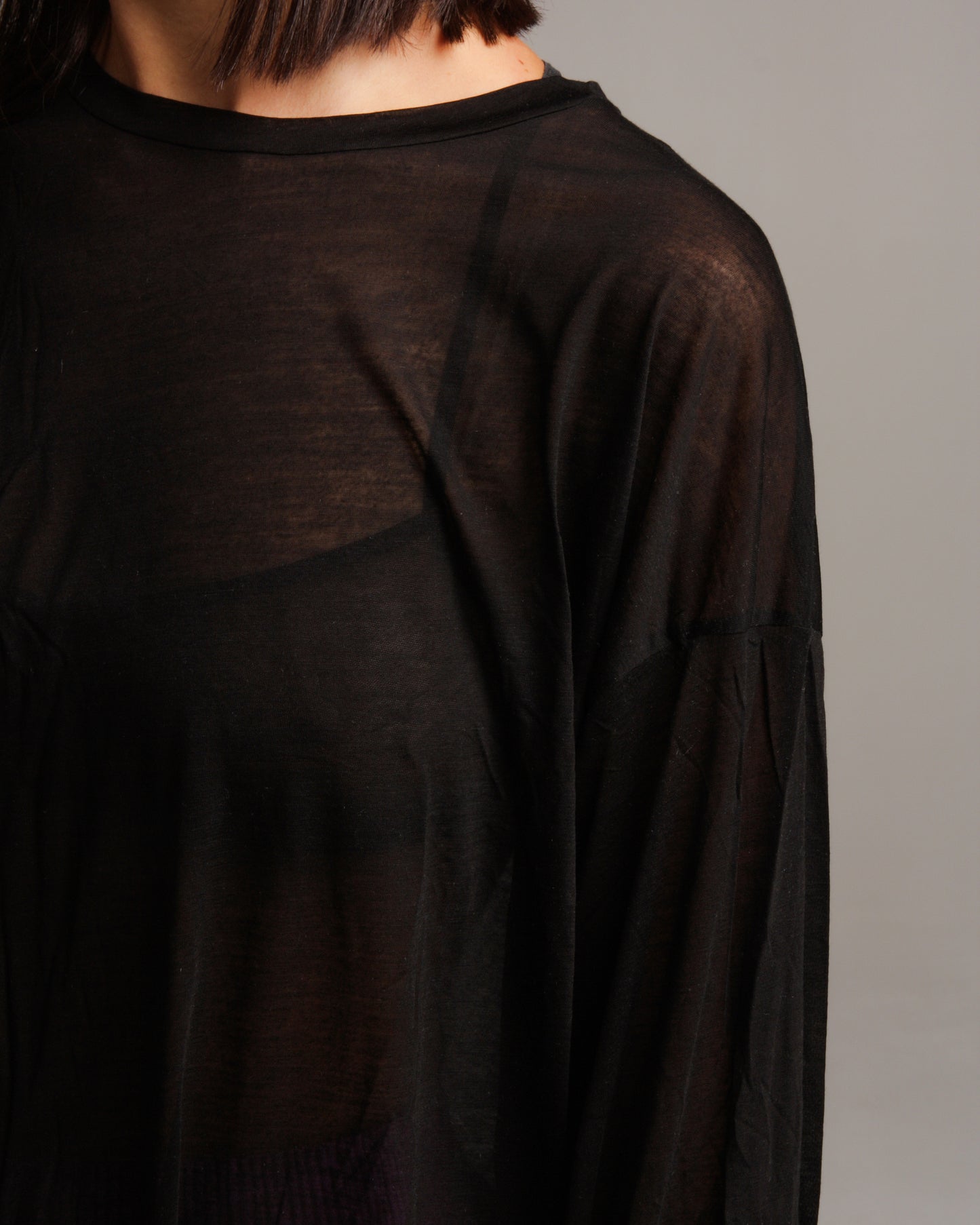 Black Loose Long Sleeve Tee