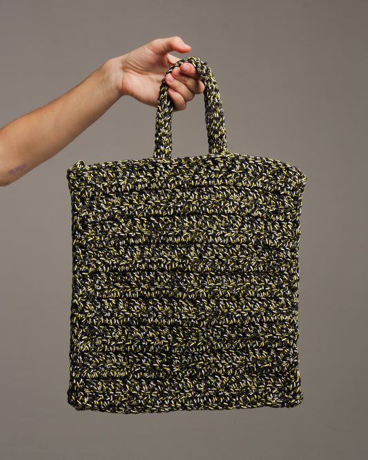 Atol Black and Yellow Crochet Bag