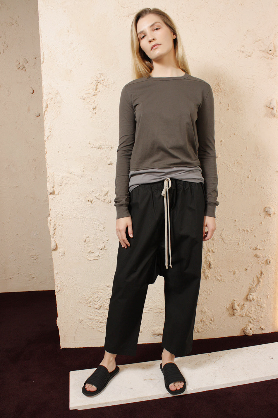 Drawstring Cropped Trouser