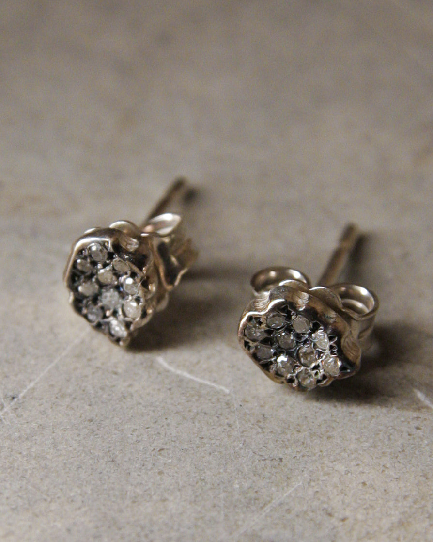 Bo Shiran Icy Grey Diamond Earrings